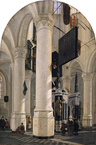 HOUCKGEEST, Gerard tomb of Willem I in the Nieuwe Kerk in Delft oil painting image